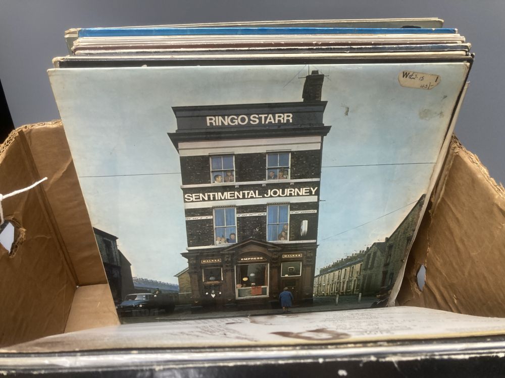 Rock and Pop, a collection of LP and 45rpm vinyl records, including Led Zeppelin, Zoso, 1971,